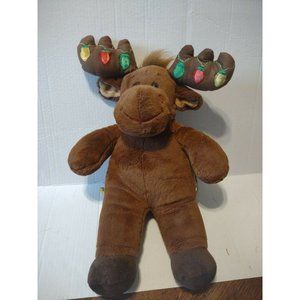 Build A Bear Workshop Hal The Moose Christmas Lights Antlers Stuffed Plush 14"